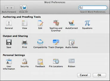 Change author name for existing comments word 2011 mac